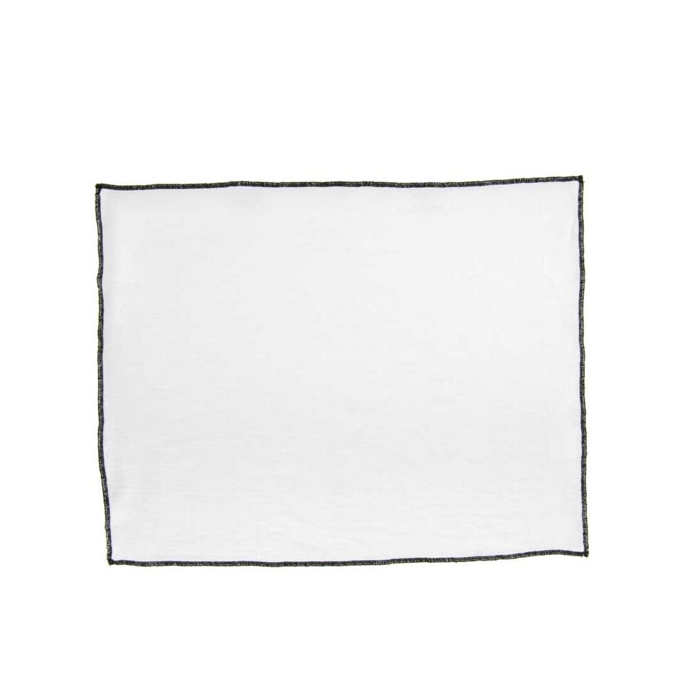 Set de Table LURI en Lin - 35 x 45 - HARMONY HAOMY Couleur:Blanc Dimensions:35 x 45