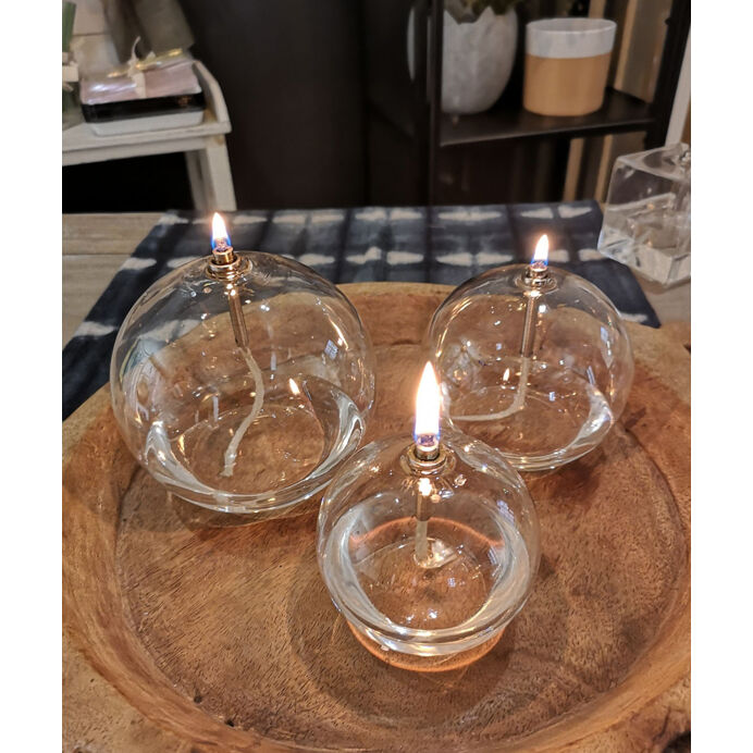 Lampe à Huile Sphère en verre Transparent