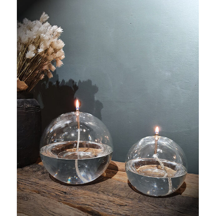 Impression Lin Lampe à Huile Sphère en verre Transparent - 5 Tailles