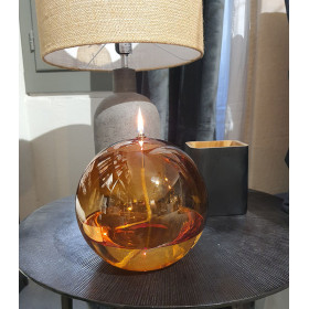 Lampe à Huile de Paraffine - Sphère Décorative Light Amber en Verre Soufflé - 4 Tailles