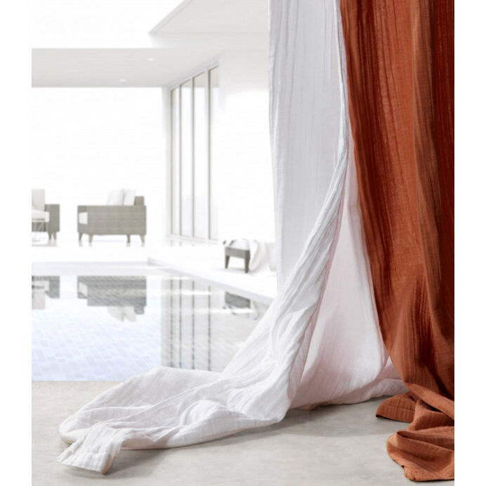 Rideaux DILI Double Gaze de Coton - HARMONY HAOMY 