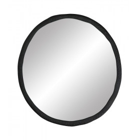 Miroir CHARLIE Alu Grand modèle - Bord Noir Métal - 60X2X55 cm - POMAX