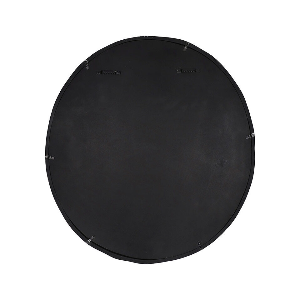 Miroir CHARLIE Alu Grand modèle - Bord Noir Métal - 60X2X55 cm - POMAX