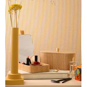 Boite de Rangement en Bois Clair de Saule avec Couvercle - 23x11x10 cm - HK Living