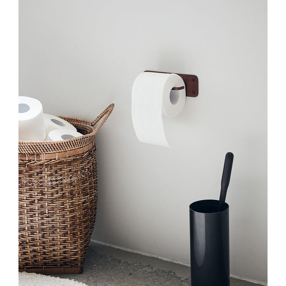 Porte Papier Toilette PATI en Acier Inoxydable effet Laiton Bruni - Style Contemporain - L18xH6 cm - HOUSE DOCTOR
