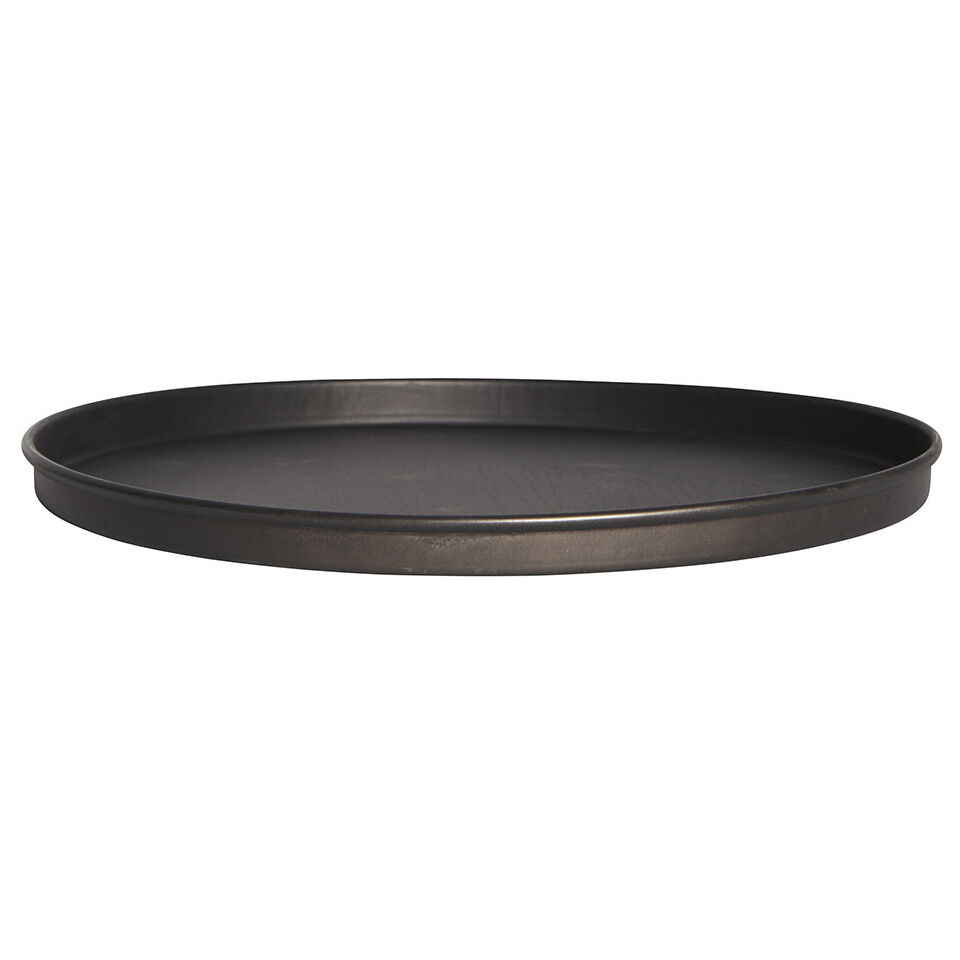 Plateau métal rond noir - H:1,3CM Ø:22CM - IB LAURSEN