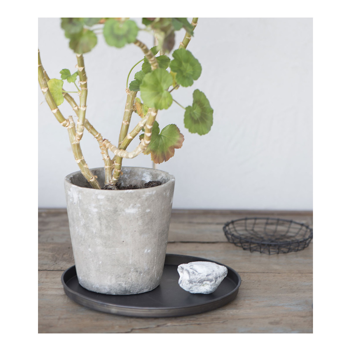 Plateau décoratif rond 40 cm Blanc | Assiette décorative | Plateau décoratif en métal