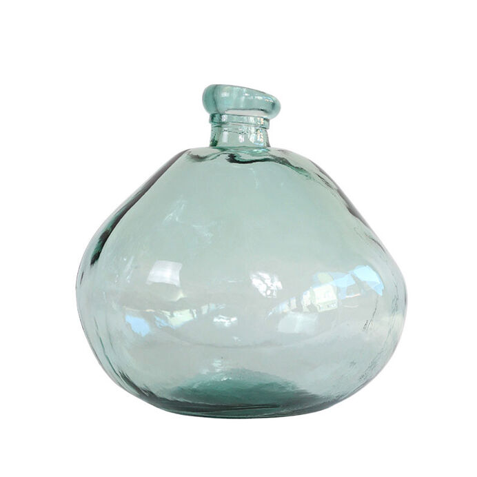 Verrerie MURANO Transparente en Verre Recyclé Vert Clair - H. 33cm ...