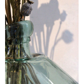 Verrerie MURANO Transparente en Verre Recyclé Vert Clair - H. 33cm - RED CARTEL