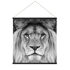 Déco Murale Lion GUNTER en Noir et Blanc sur Papier Recyclé - 120X119 cm - RED CARTEL