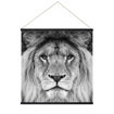 Déco Murale Lion GUNTER en Noir et Blanc sur Papier Recyclé - 120X119 cm  