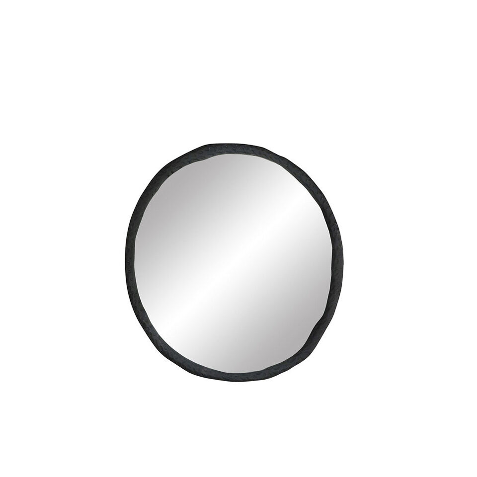 Miroir CHARLIE Alu - Bord Noir Métal - 40X2X35 cm - POMAX