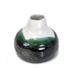 Vase NAVONA en Céramique Vert et Blanc - Diam.24 H.22 cm  