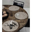 Set de 4 Set de Table CIRCLE Rond en Feuille de Maïs Gris clair - Diam. 38 cm - HOUSE DOCTOR