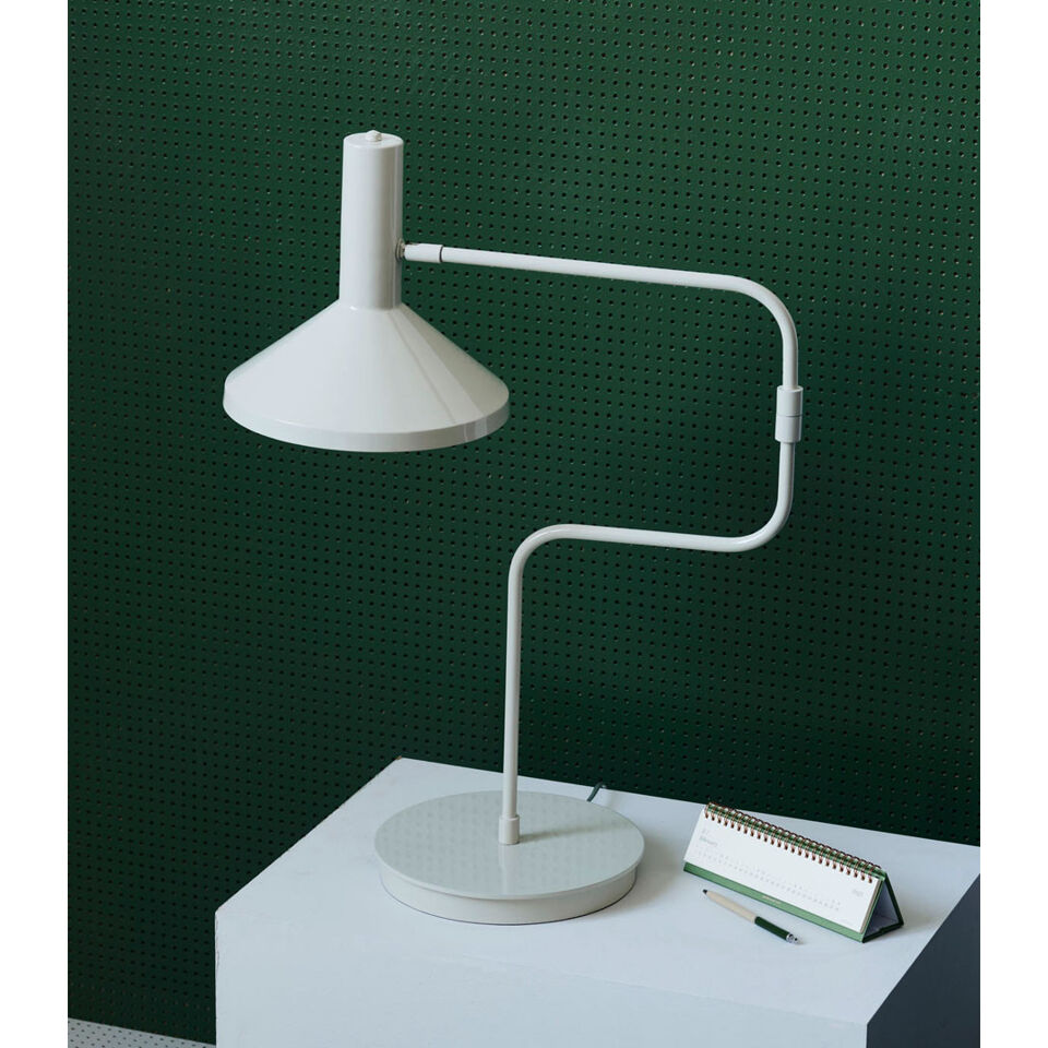 Lampe de Table Desk Métallique Ecru Style Minimaliste - Diam. 25 H.66 cm - HOUSE DOCTOR