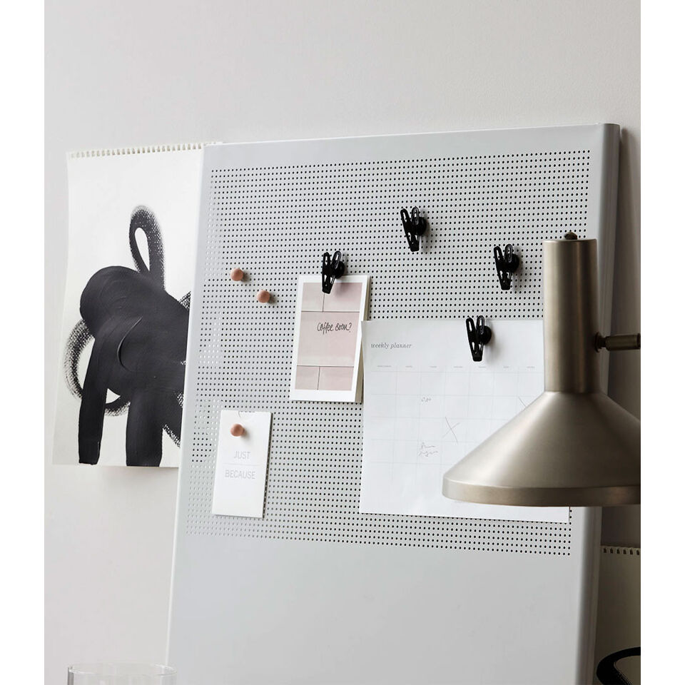 Lot de 4 Aimants Magnets CLIPS pour Accroche Photos/Notes - Métal Noir 6x10 cm - HOUSE DOCTOR