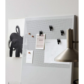 Lot de 4 Aimants Magnets CLIPS pour Accroche Photos/Notes - Métal Noir 6x10 cm - HOUSE DOCTOR