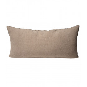 Coussin BILL 100% Lin Fait Main Finition Point Sellier et Fermeture Zippé - 30x60 - BED AND PHILOSOPHY