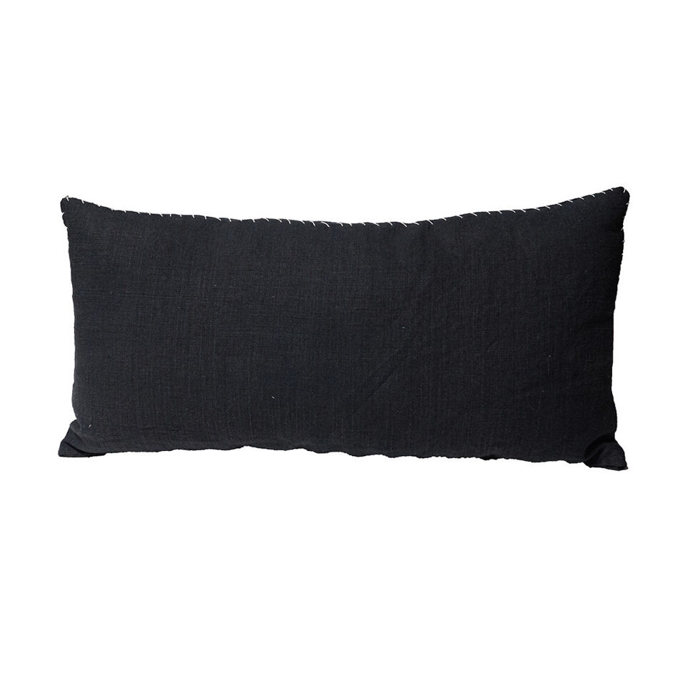 Coussin BILL 100% Lin Fait Main Finition Point Sellier et Fermeture Zippé - 30x60 - BED AND PHILOSOPHY