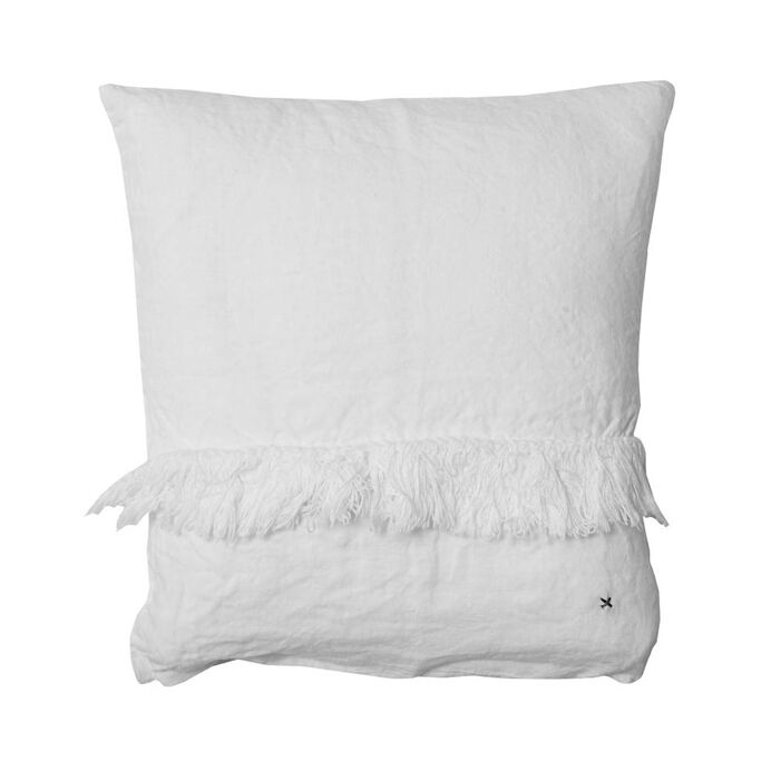 Coussin ARTY 100% Lin Finition Frangée - 35x35  Bed and Philosophy ...