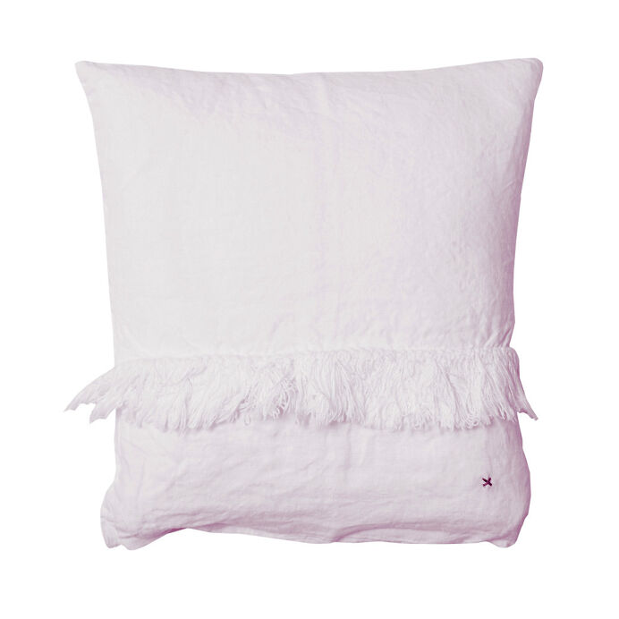 Coussin ARTY 100% Lin Finition Frangée - 35x35 - BED AND PHILOSOPHY...
