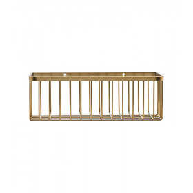 Etagère panier murale pour salle de bain BATH coloris laiton brossé - HOUSE DOCTOR