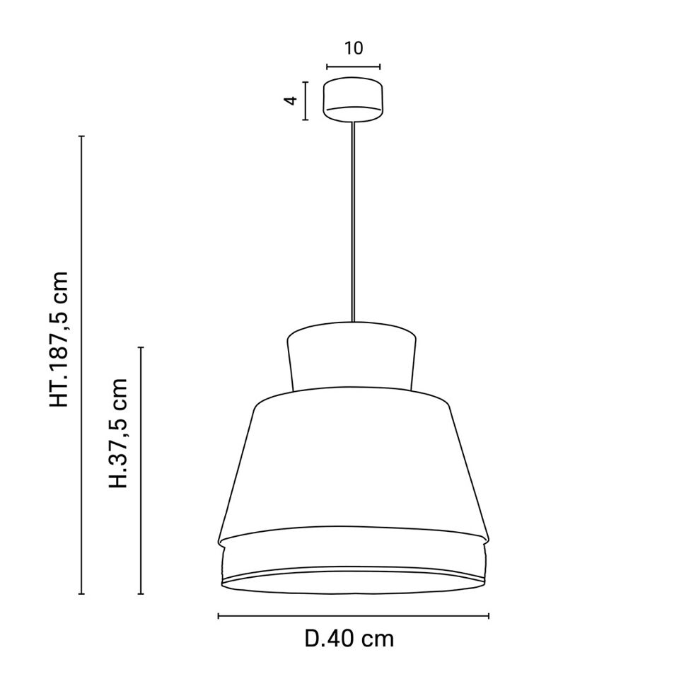 Suspension Cannage Blanc/Anthracite SINGAPOUR M - Diam. 40cm - MARKET SET