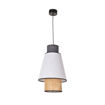 Suspension Cannage Blanc/Anthracite SINGAPOUR S - Diam. 30cm