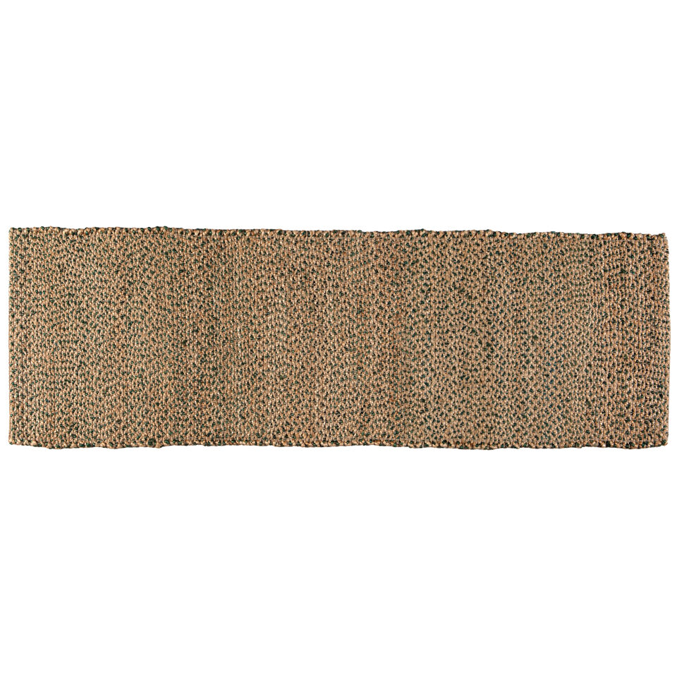 Tapis tissé de jute et coton coloré