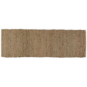 Tapis tissé de jute et coton coloré