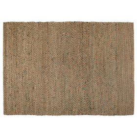 Tapis tissé de jute et coton coloré