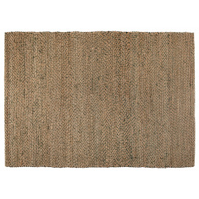 Tapis tissé de jute et coton coloré  