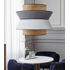 Suspension Cannage Gris Clair/Anthracite SINGAPOUR XXL - Diam. 78cm - MARKET SET