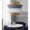 Suspension Cannage Gris Clair/Anthracite SINGAPOUR XXL - Diam. 78cm - MARKET SET