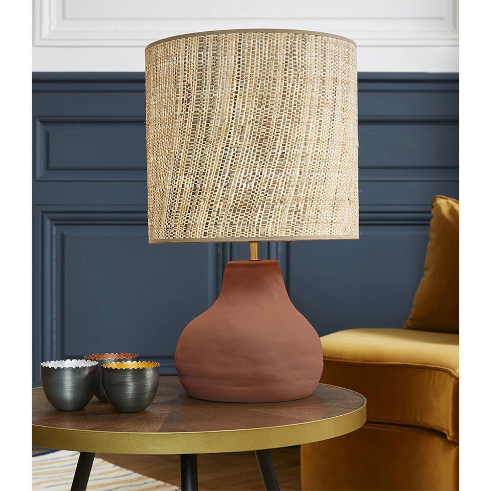 Lampe Céramique et Bana Terracotta PORTINATX M - H. 58cm - MARKET SET