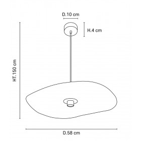 Suspension Lin Naturel RIVAGE - Diam. 58cm - MARKET SET