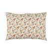 Housse de Coussin Coton Imprimé Fleuri Orange Rose et Crème - 40x60 