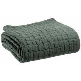 Plaid en coton stonewashed Swami - 130x200