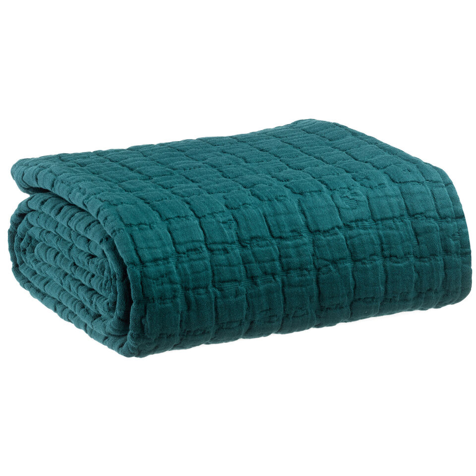 Plaid en coton stonewashed Swami - 130x200