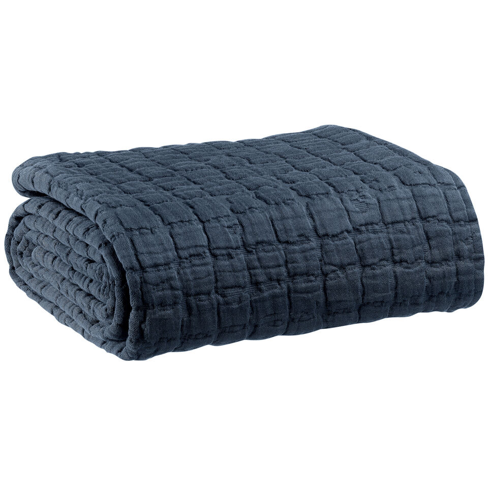 Plaid en coton stonewashed Swami - 130x200