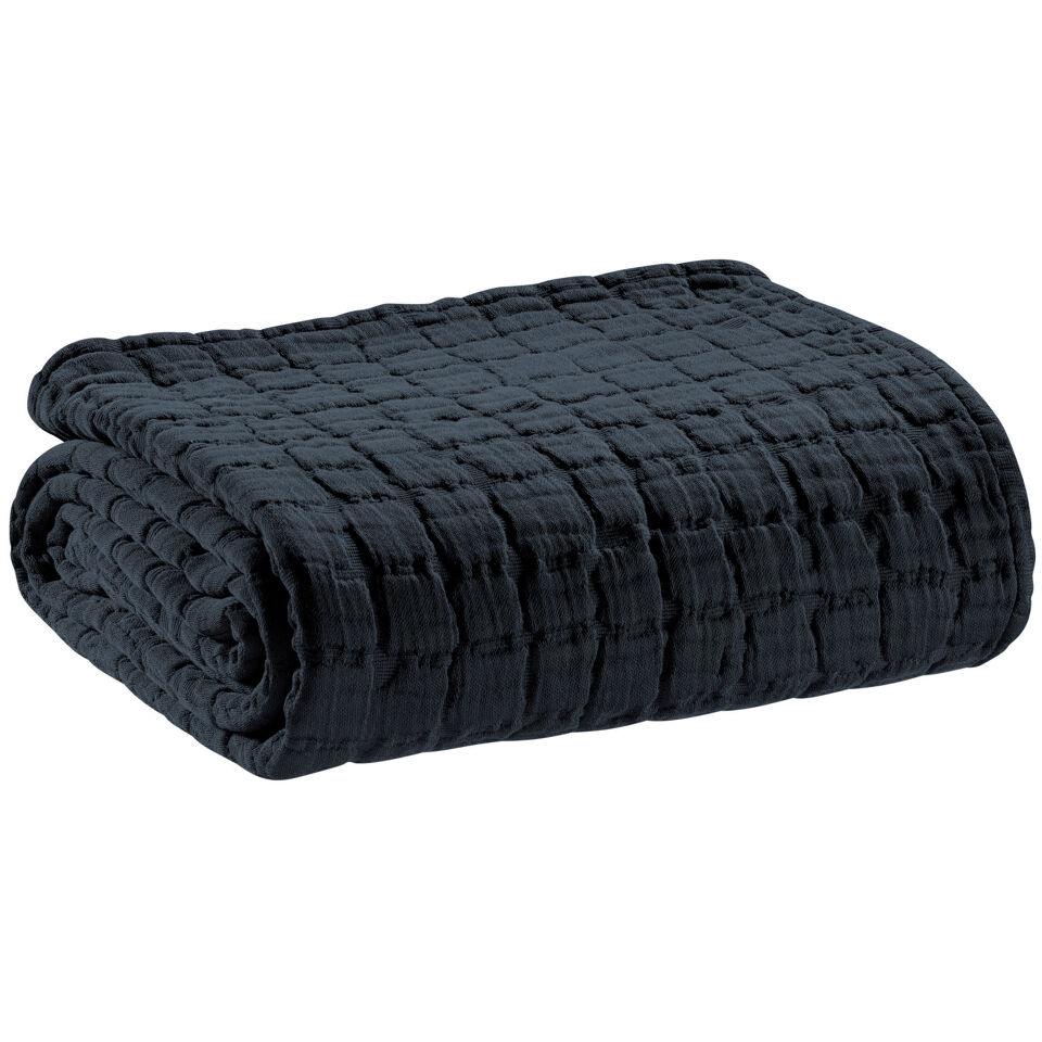 Plaid en coton stonewashed Swami - 130x200
