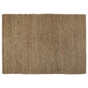 Tapis tissé de jute et coton coloré