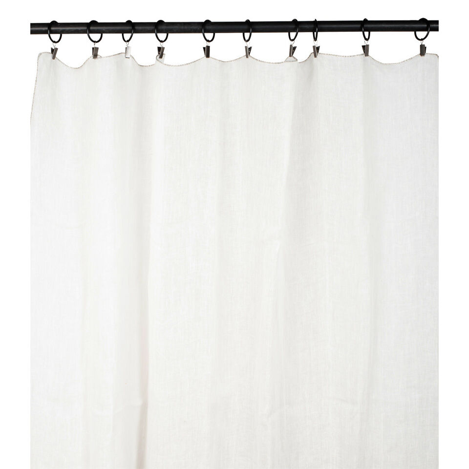 Rideaux FLORENCE en Lin à Fixer - HARMONY HAOMY Couleur:Blanc 