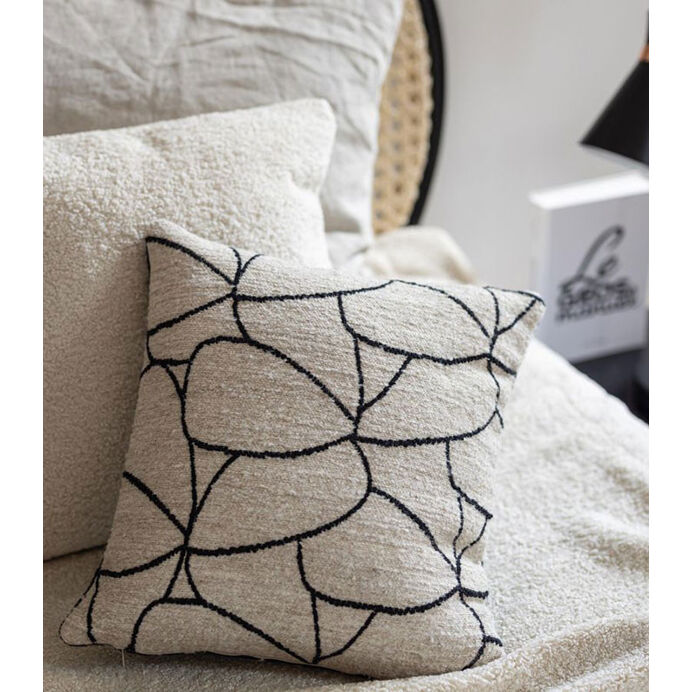 Coussin Dany Blanc et noir -  