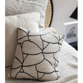 Coussin jacquard lignes Dany