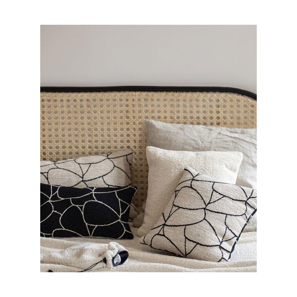 Coussin Dany Blanc et noir -  