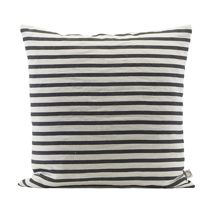 House Doctor Housse de coussin STRIPE Gris / Noir 60x60 cm