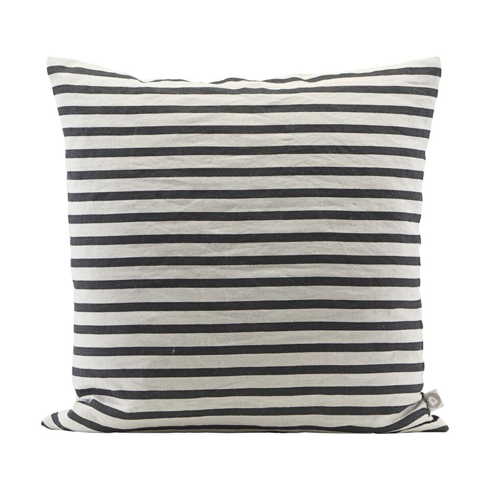 Housse de coussin STRIPE Gris / Noir - HOUSE DOCTOR HOUSE DOCTOR