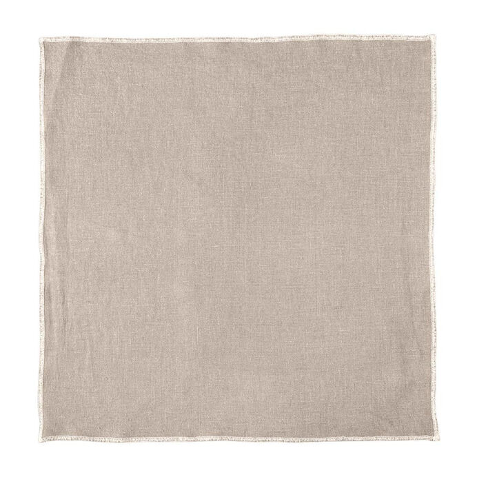 Harmony Textile - Haomy Serviettes de Table VENISE en Lin Lavé - 40X40