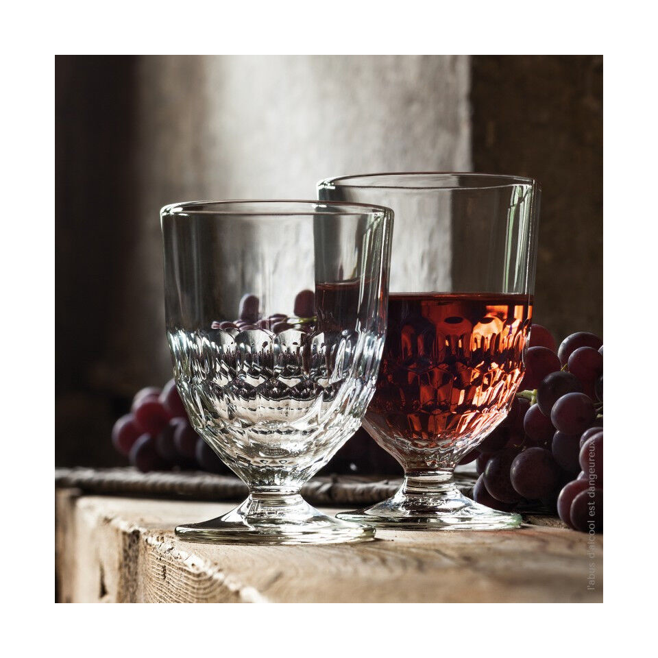 Grand verre sur Pied bas ARTOIS en verre pressé - 28 cl - LA ROCHERE